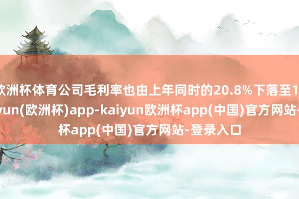 欧洲杯体育公司毛利率也由上年同时的20.8%下落至13.7%-kaiyun(欧洲杯)app-kaiyun欧洲杯app(中国)官方网站-登录入口