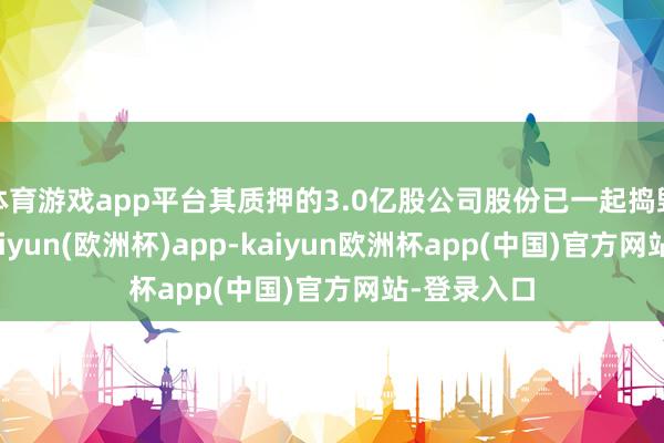 体育游戏app平台其质押的3.0亿股公司股份已一起捣毁并甩手-kaiyun(欧洲杯)app-kaiyun欧洲杯app(中国)官方网站-登录入口