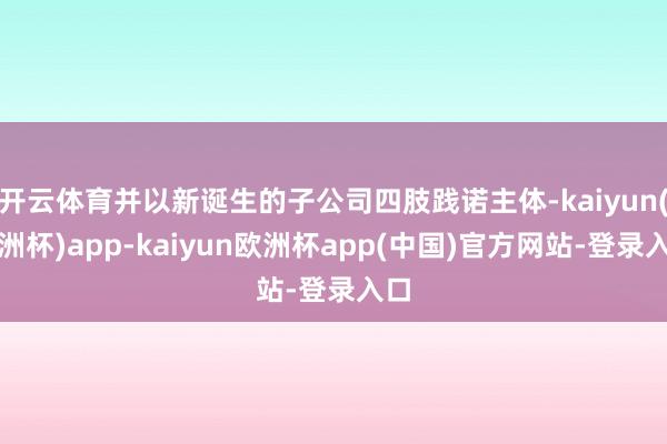 开云体育并以新诞生的子公司四肢践诺主体-kaiyun(欧洲杯)app-kaiyun欧洲杯app(中国)官方网站-登录入口