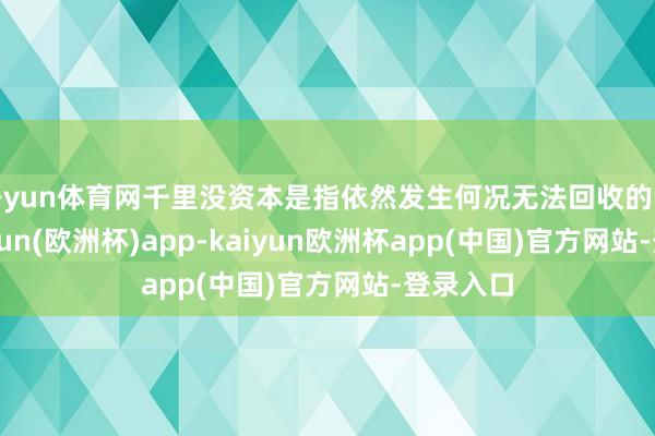 开yun体育网千里没资本是指依然发生何况无法回收的资本-kaiyun(欧洲杯)app-kaiyun欧洲杯app(中国)官方网站-登录入口