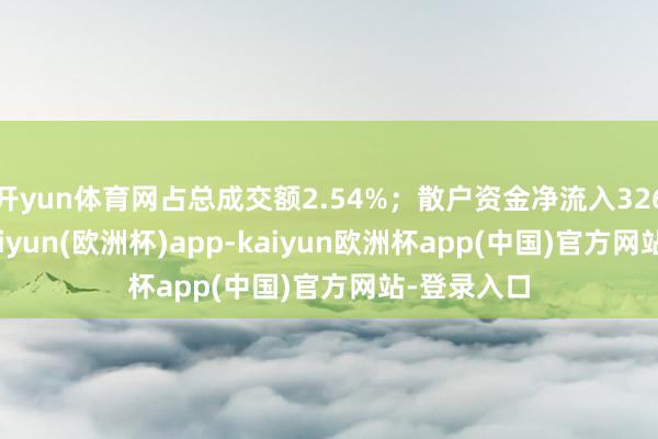 开yun体育网占总成交额2.54%；散户资金净流入326.3万元-kaiyun(欧洲杯)app-kaiyun欧洲杯app(中国)官方网站-登录入口