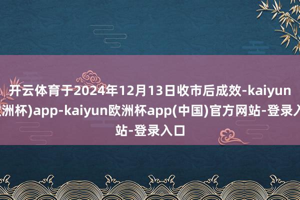 开云体育于2024年12月13日收市后成效-kaiyun(欧洲杯)app-kaiyun欧洲杯app(中国)官方网站-登录入口